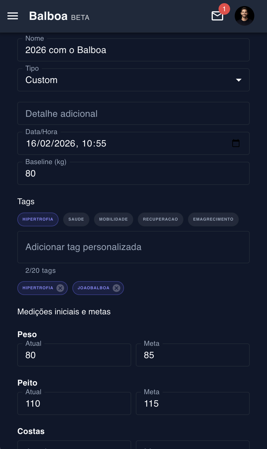 Body tracking e evolução
